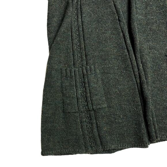 Peruvian Connection Alpaca Open Front Cardigan Sweater Long Sleeve Green Size XL - Picture 3 of 4